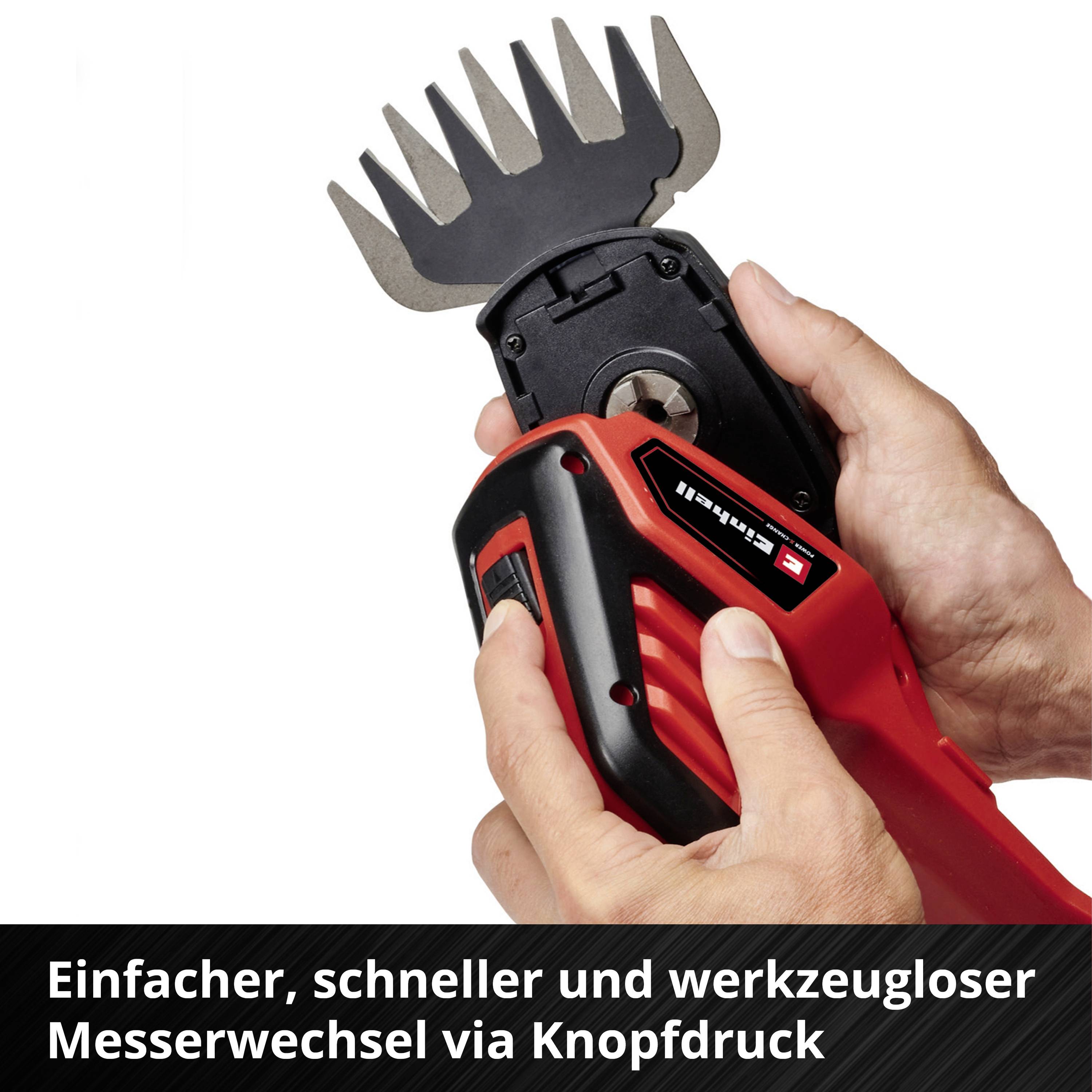 Einhell 3410310 Power X-Change Akku-Gras- und Strauchschere GE-CG 18/100 Li T-Solo Akku Grasschere