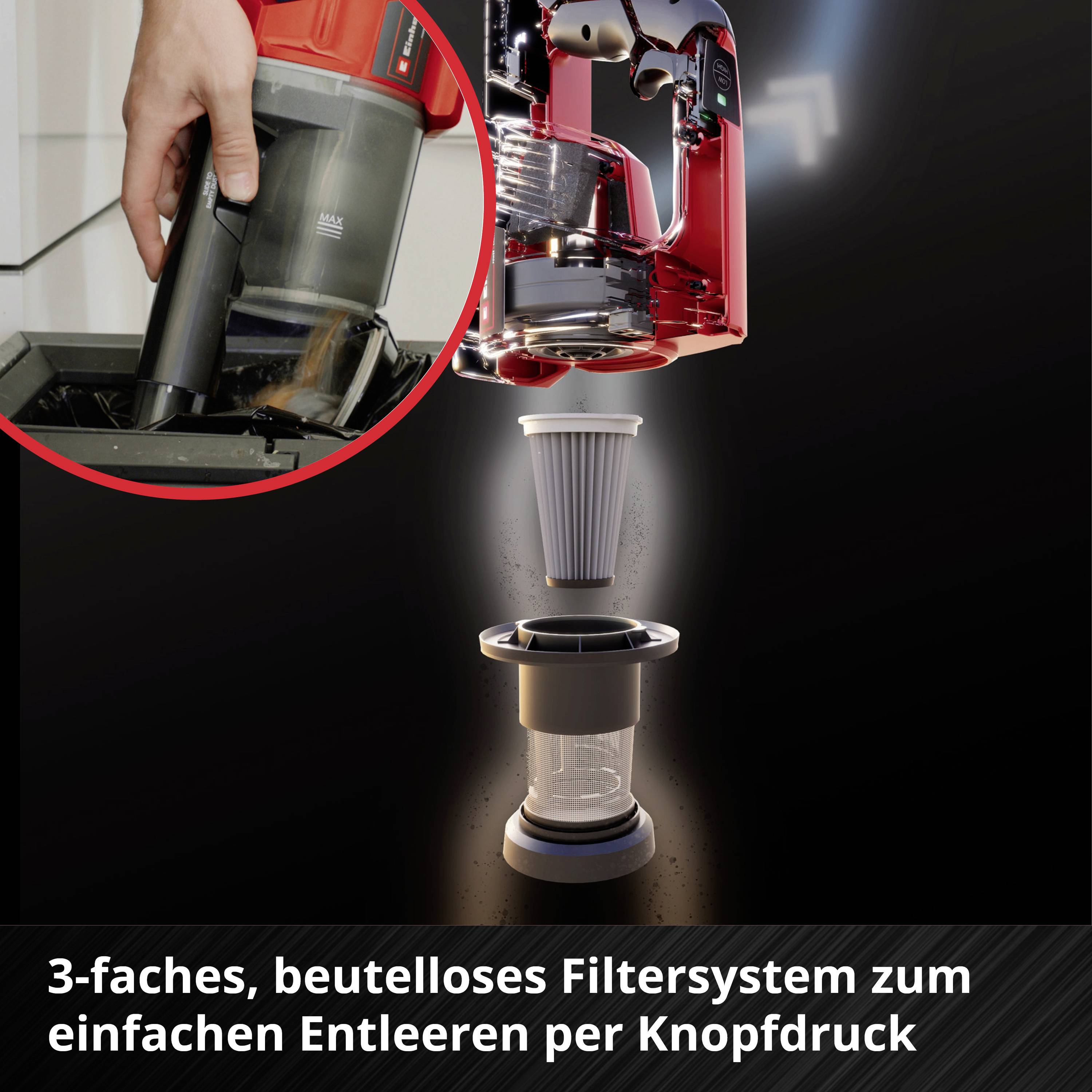 Einhell Power X-Change TE-SV 18 Li-Solo 2347180 Staubsauger ohne Akku, ohne Ladegerät, Beutellos