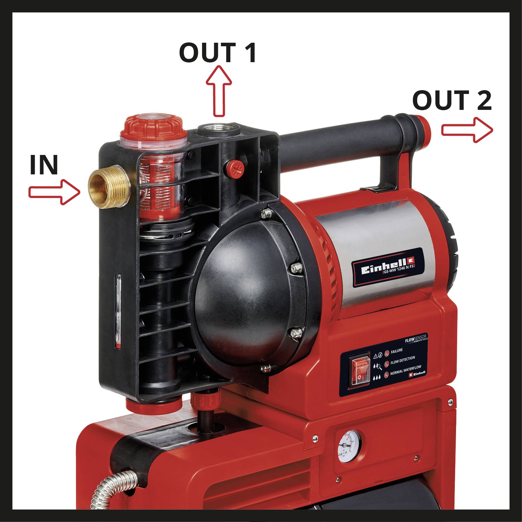 Einhell 4173530 GE-WW 1246 N FS Hauswasserwerk 4600 l/h