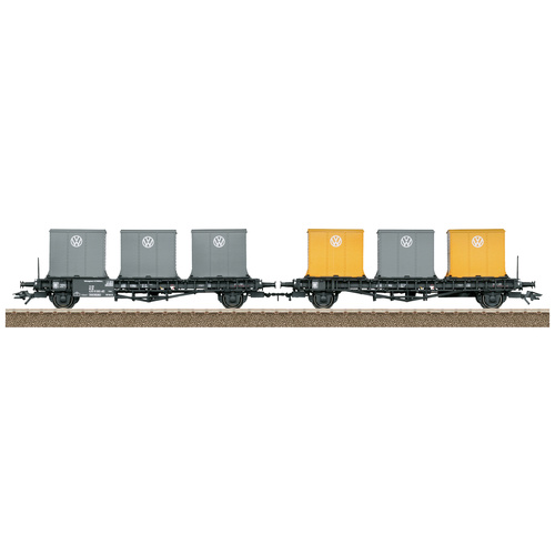 TRIX H0 24161 H0 Behälter-Transportwagen-Paar Laabs der DB