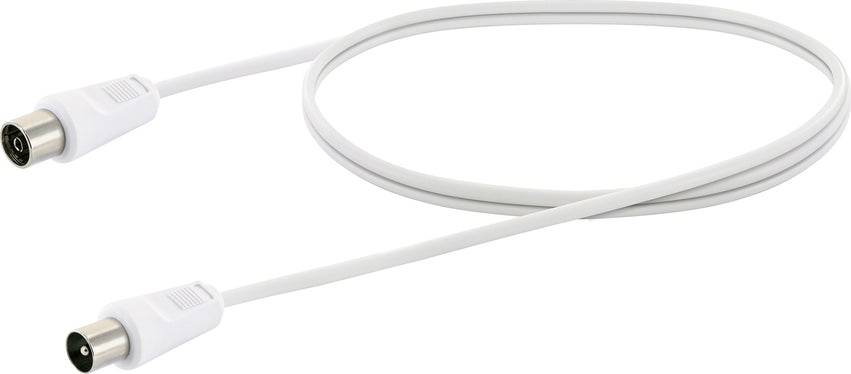 Schwaiger Antennen, SAT Anschlusskabel [1x IEC-Stecker - 1x IEC-Buchse] 1.5 m Weiß