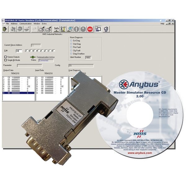 Anybus 017505 Profibus-DPV1 Master Simulator Mastersimulator Profibus, RS-232 5 V 1 St.