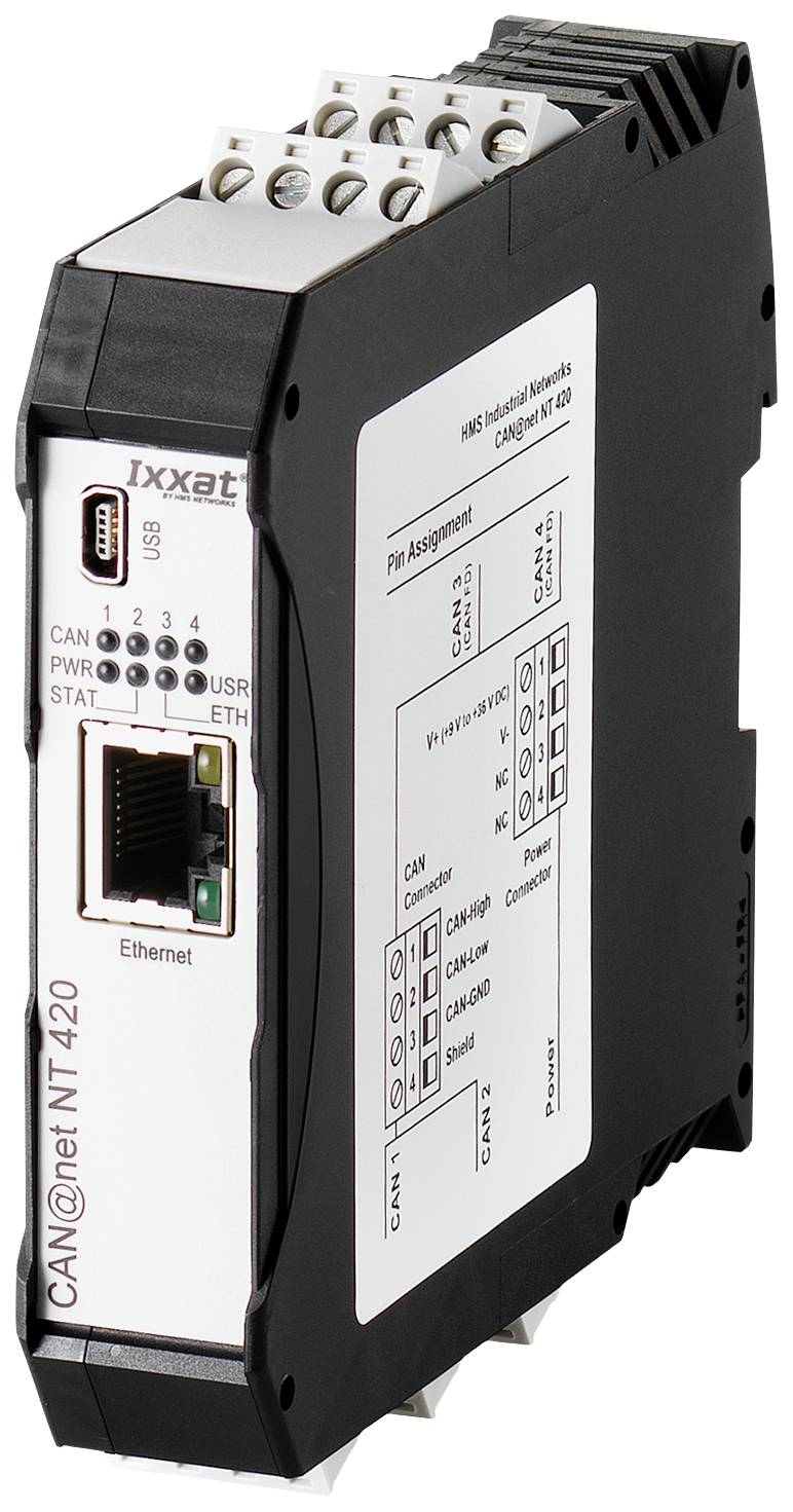 Ixxat 1.01.0332.42000 CAN@net NT 420 CAN Umsetzer CAN Bus, Ethernet, USB 24 V/DC 1St.