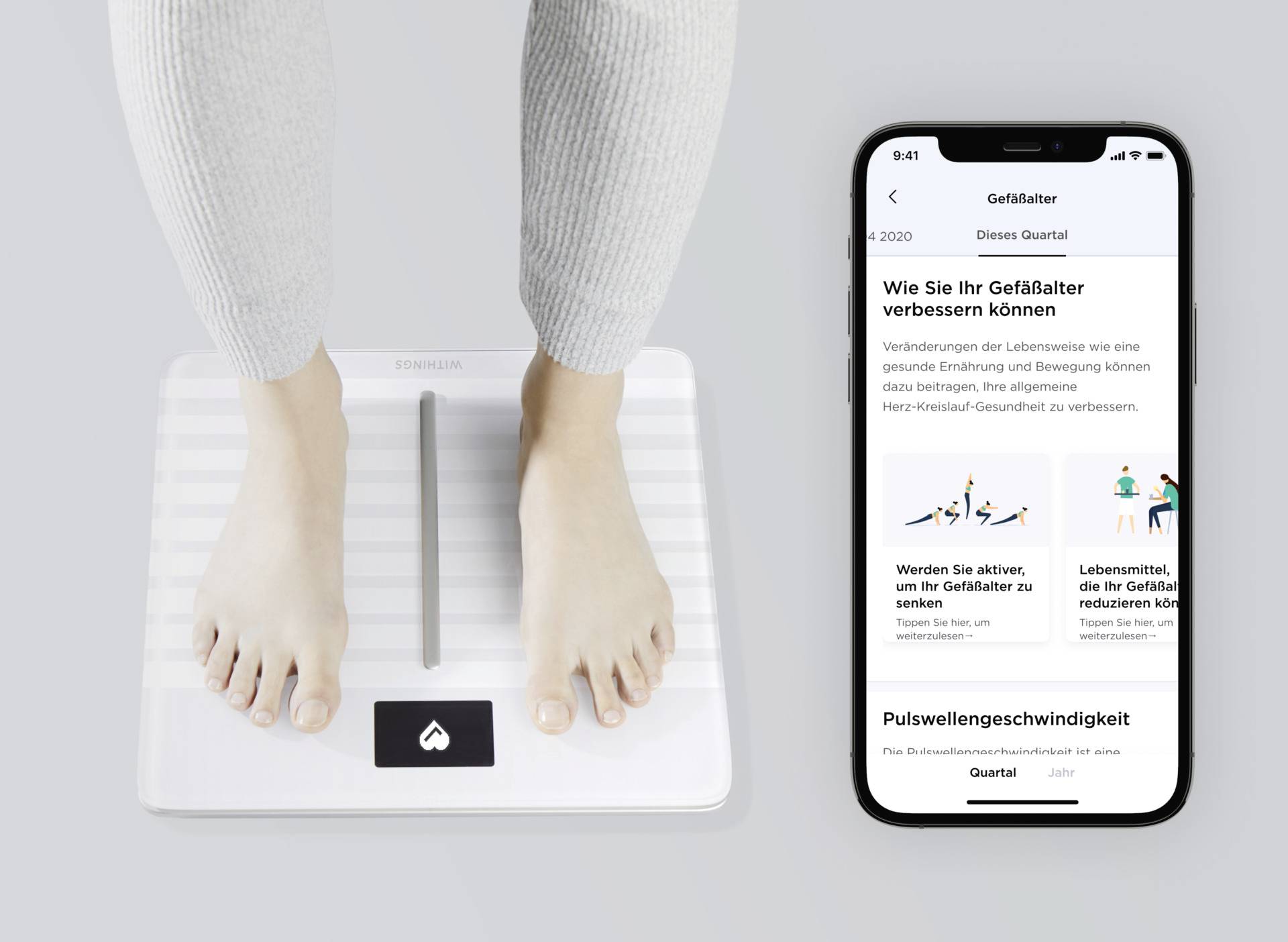 Withings Body Cardio Körperanalysewaage Wägebereich (max.)=180 kg Weiß Mit Bluetooth, Wetteranzeige