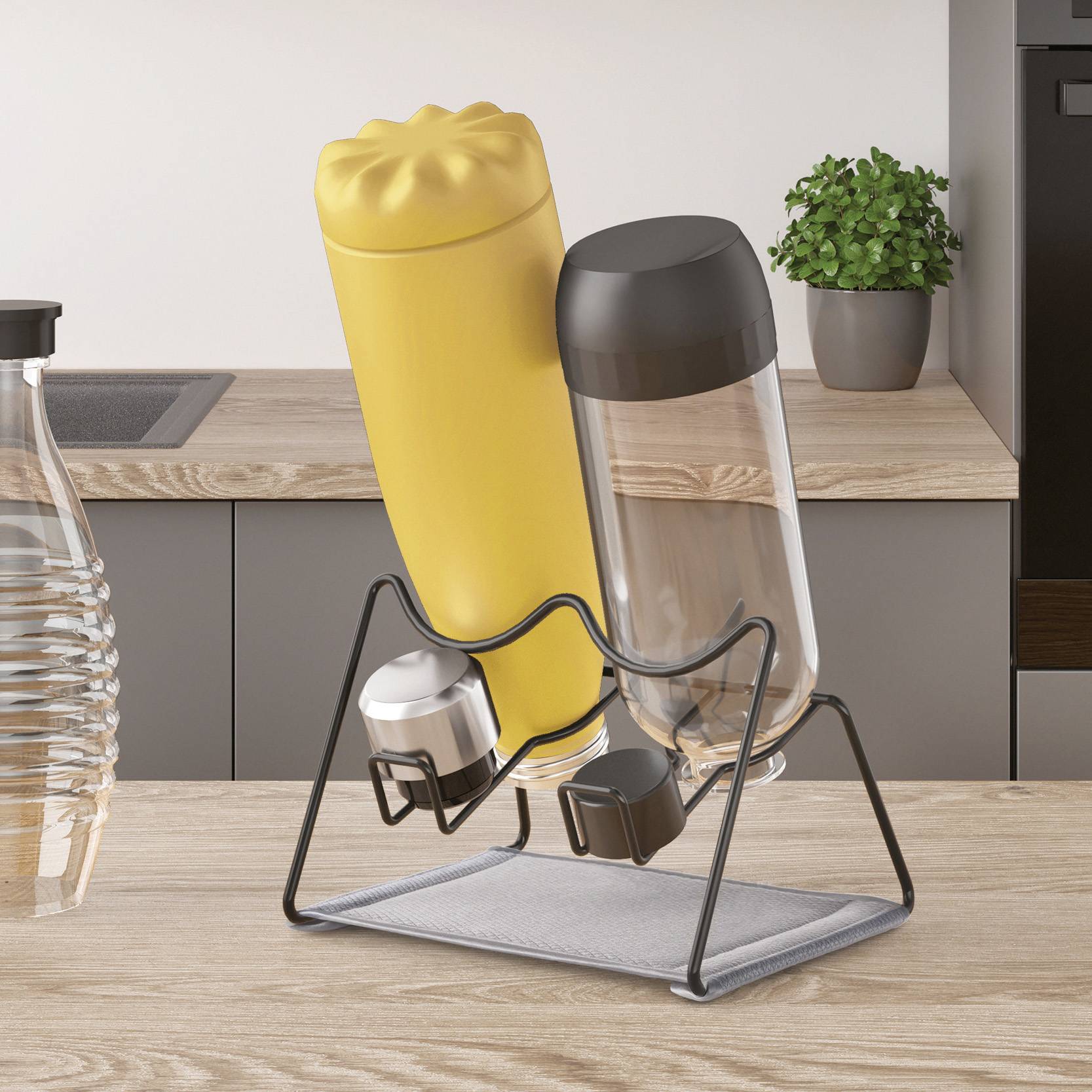 Metaltex 321602000 Sodatex-2 für 2 Flaschen, schwarz