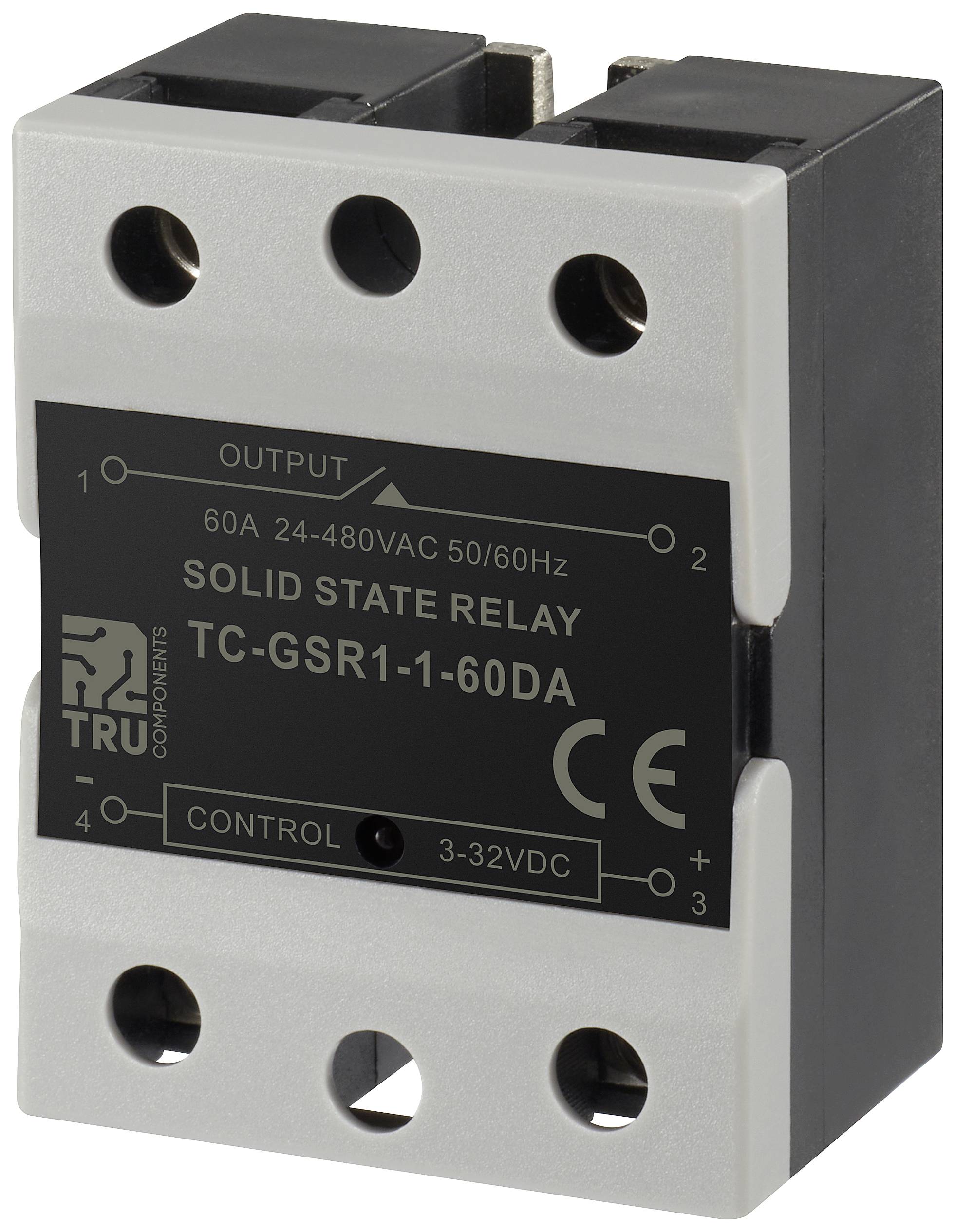 TRU COMPONENTS Halbleiterrelais TC-GSR-1-60DA 60A Schaltspannung (max.): 480 V/AC 1St.