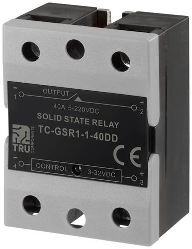 TRU COMPONENTS Halbleiterrelais TC-GSR-1-40DD 40 A Schaltspannung (max.): 220 V/DC Gleichstromschal