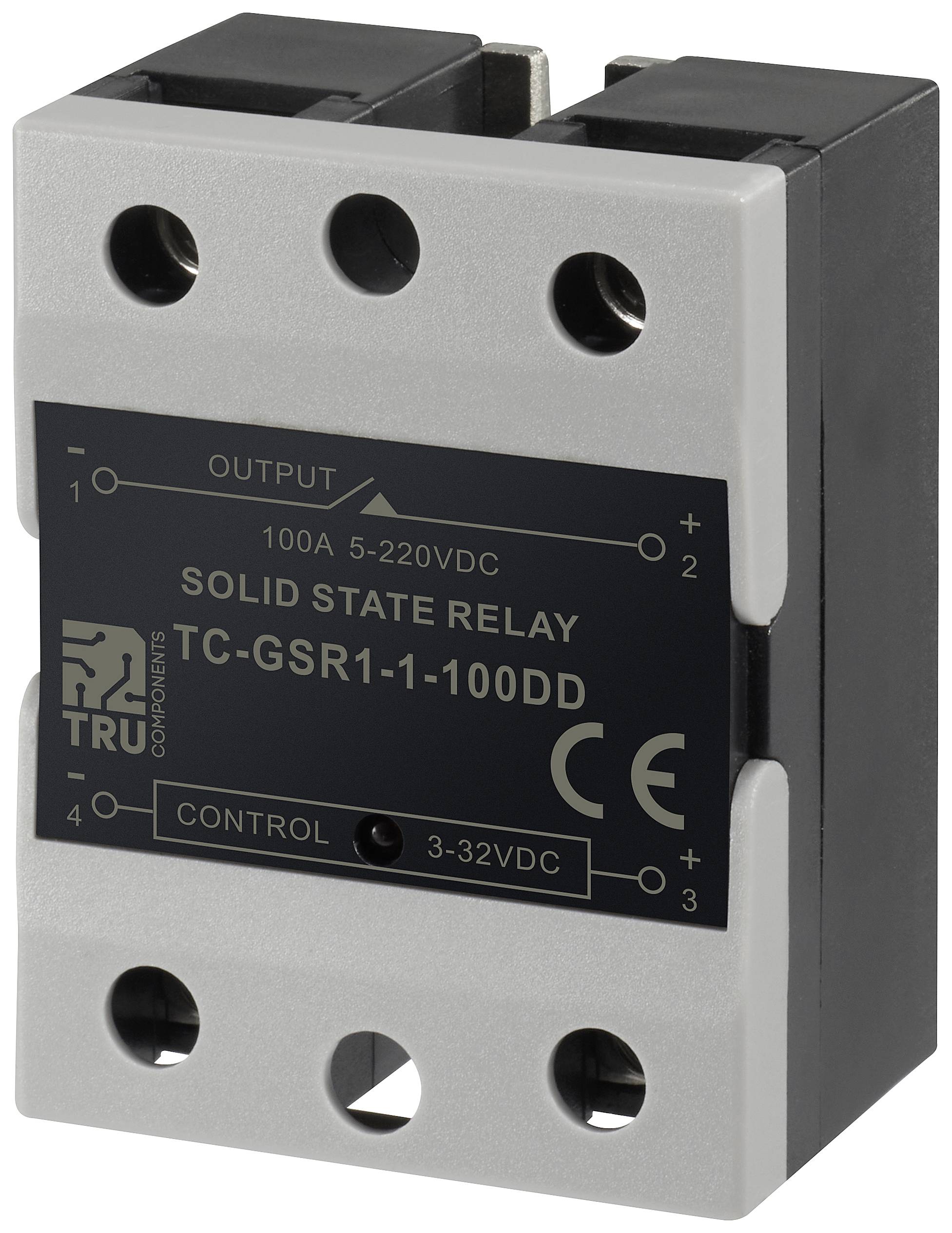 TRU COMPONENTS Halbleiterrelais TC-GSR-1-100DD 100A Schaltspannung (max.): 220 V/DC Gleichstromschaltung 1St.