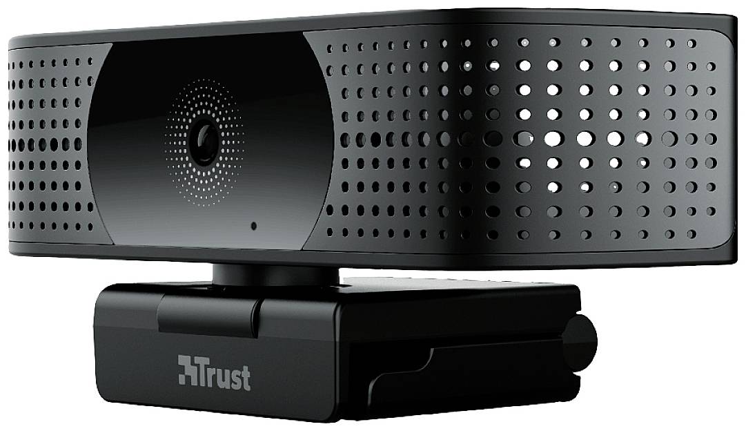 Trust Teza 4K-Webcam 3840 x 2160 Pixel Standfuß, Klemm-Halterung