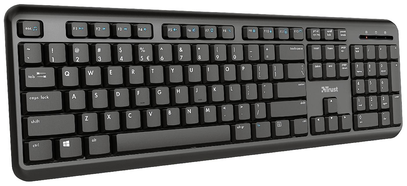 Trust Ody Funk Tastatur Deutsch, QWERTZ Schwarz