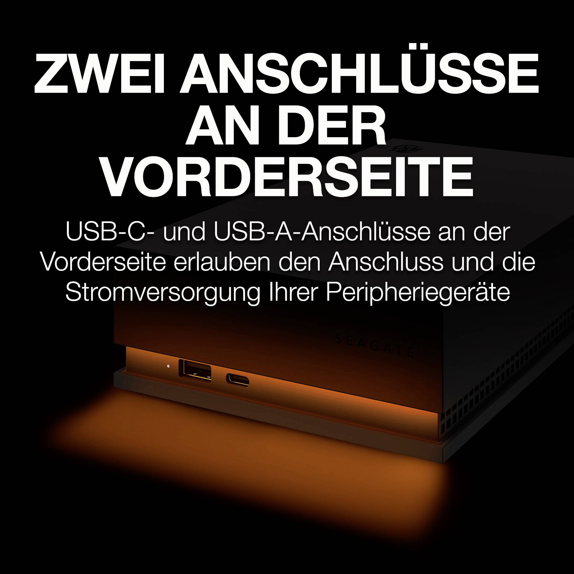 Seagate FireCuda® Gaming Hub 8TB Externe Festplatte 8.9cm (3.5 Zoll) USB-A (USB 3.2 Gen 1) Schwarz, RGB STKK8000400