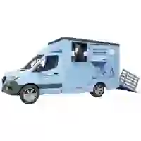 Bruder Mercedes Benz Sprinter Tiertransporter mit 1Pferd Fertigmodell Nutzfahrzeug Modell Bruder Mercedes Benz Sprinter Tiertransporter mit 1Pferd Fertigmodell Nutzfahrzeug Modell