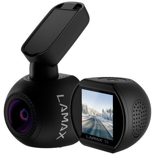 Lamax LMXT4 Dashcam Blickwinkel horizontal max.=140° 12V G-Sensor, Display, Datenanzeige im Video, Automatischer Start