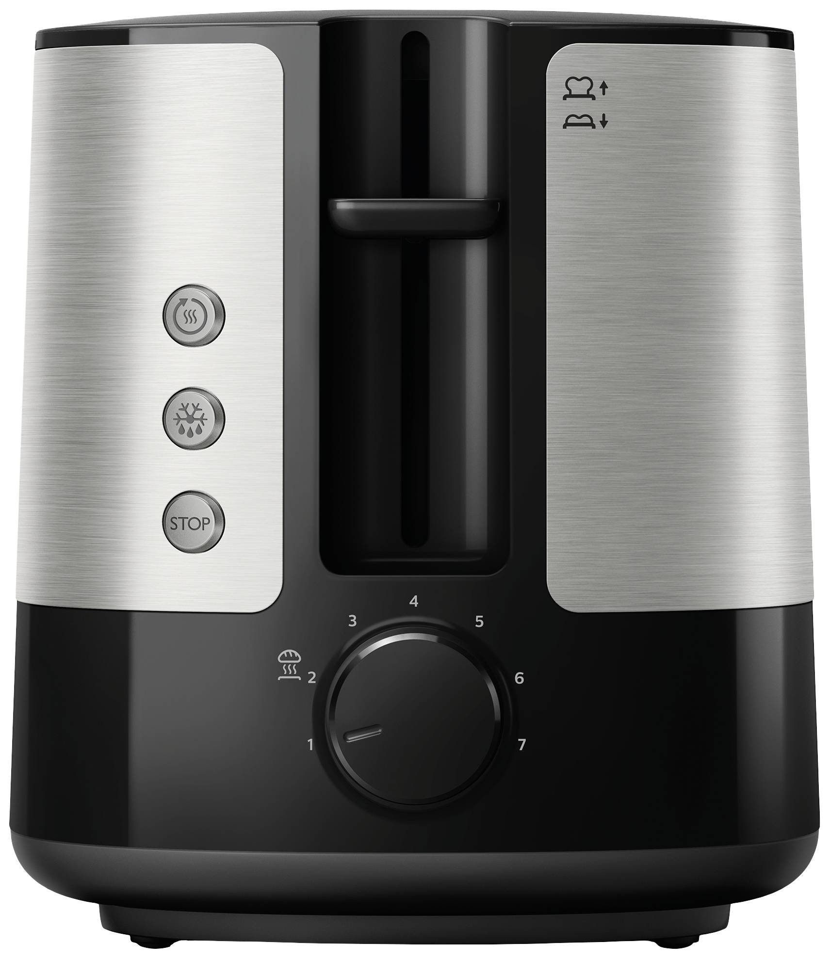 Philips Home Viva Collection Toaster Edelstahl, Schwarz
