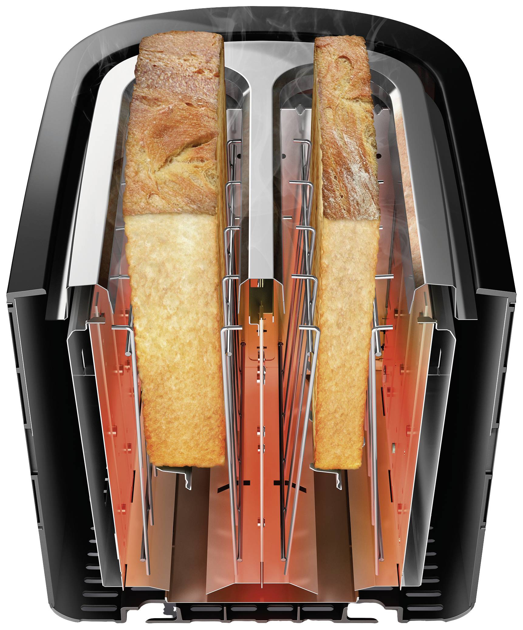 Philips Home Viva Collection Toaster Edelstahl, Schwarz