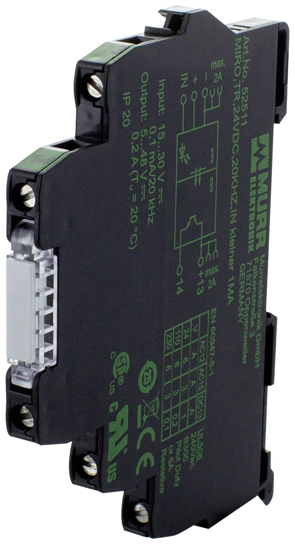 Murrelektronik Optokopplerrelais 52511 Schaltspannung (max.): 48 V/DC 1 St.