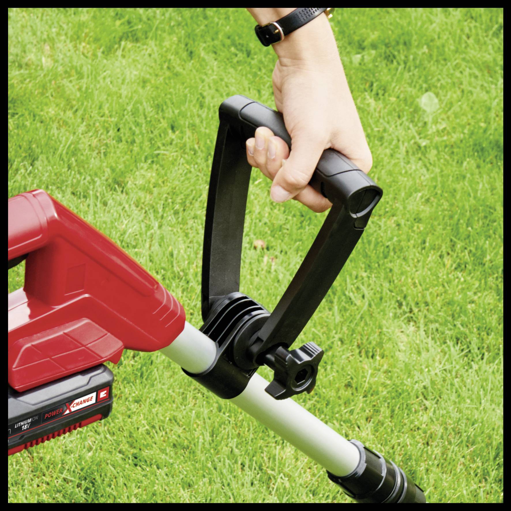 Einhell Power X-Change GC-CT 18/24 Li (1x2,0Ah) Akku Rasentrimmer inkl. Akku, inkl. Ladegerät, Einstellbarer Holm 18V 2.0Ah