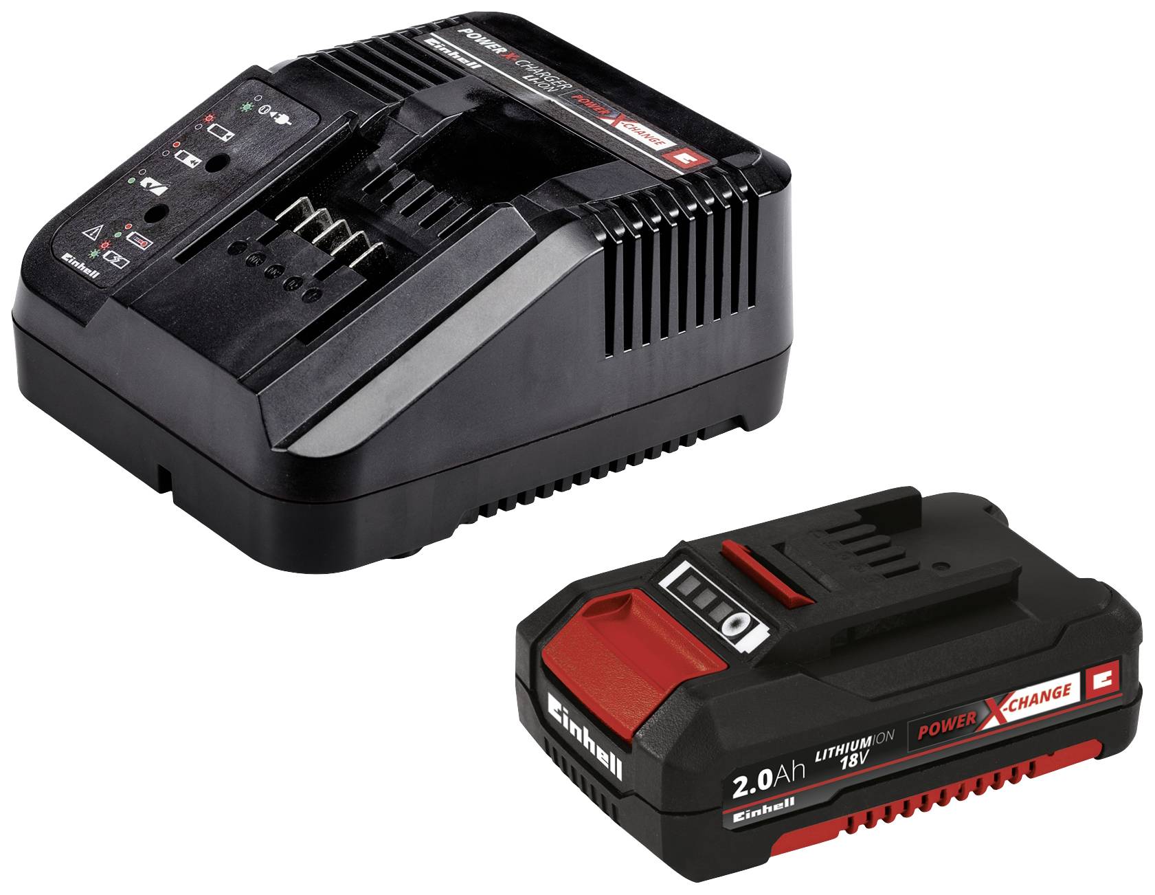 Einhell Power X-Change GC-CT 18/24 Li (1x2,0Ah) Akku Rasentrimmer inkl. Akku, inkl. Ladegerät, Einstellbarer Holm 18V 2.0Ah