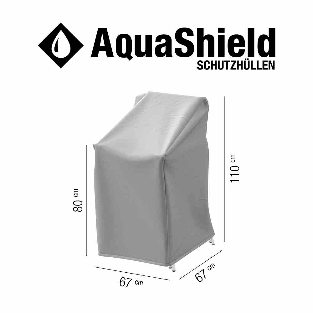 Siena Garden D41164 AquaShield Stapelstuhlhülle 67x67xH80/110cm hellgrau, 100% Polyester