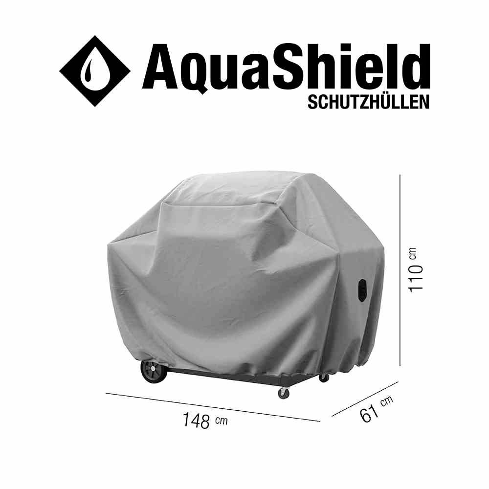 Siena Garden D41189 AquaShield Gas-Grillhülle L 148x61xH110cm hellgrau, 100% Polyester
