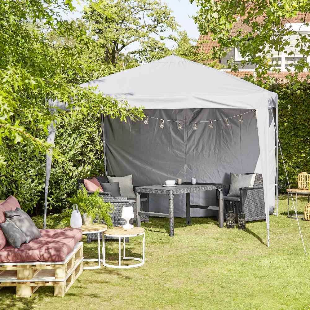 Siena Garden L30545 Pavillon Starter quadratisch 300cm Farbe: grau