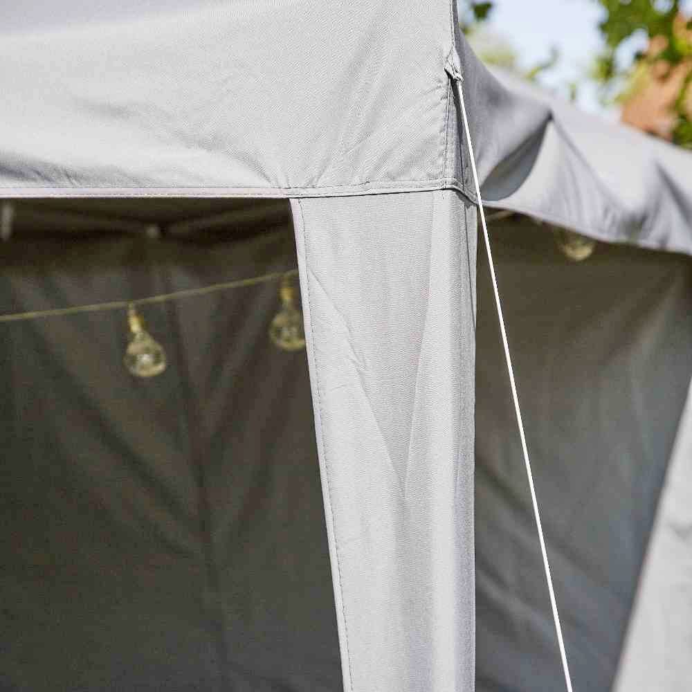 Siena Garden L30545 Pavillon Starter quadratisch 300cm Farbe: grau