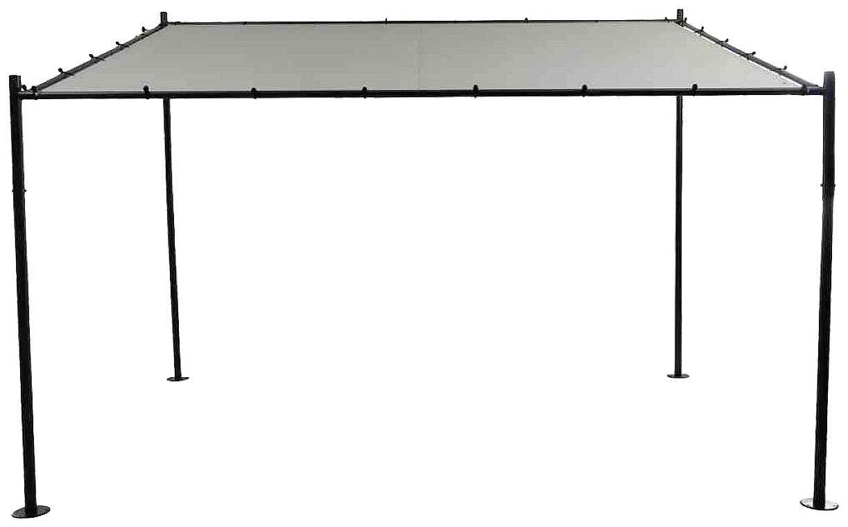 Siena Garden J04536 Levino Pavillon 300x400cm Gestell aus Stahl, anthrazit, Bezug aus Polyester, 250g/m² in hellgrau
