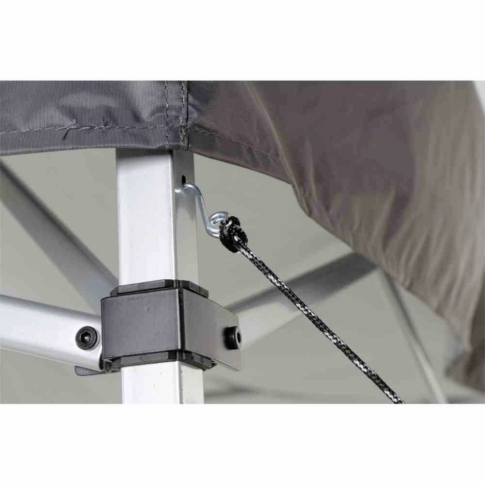 Siena Garden L45491 EasyUp Faltpavillon 300x300 cm Gestell aus Stahl silber, Bezug aus Polyester Oxfordgewebe, 150D in anthrazit