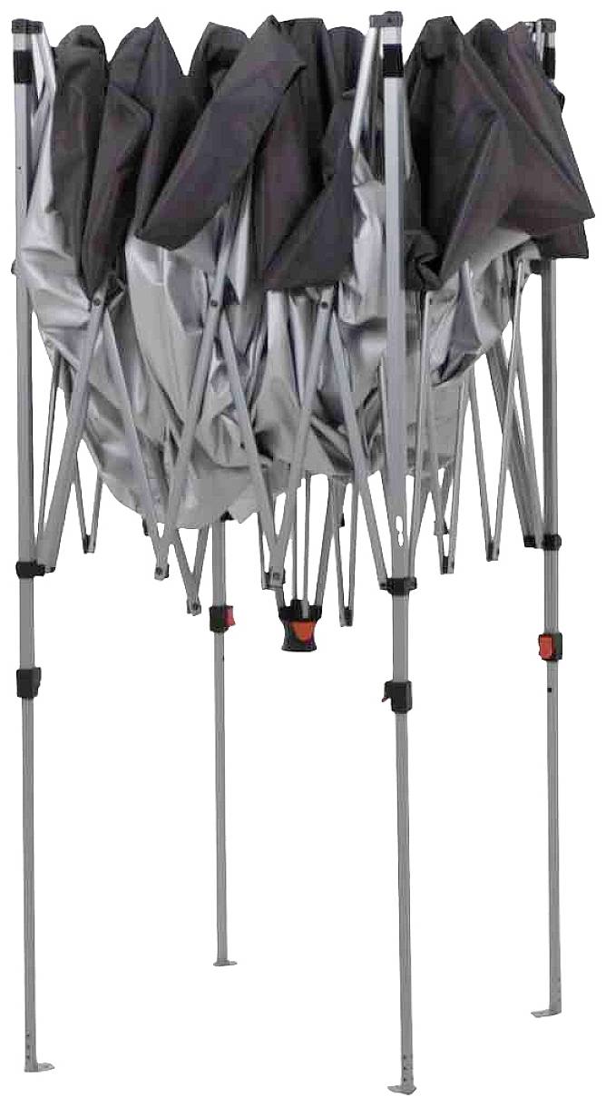 Siena Garden L45491 EasyUp Faltpavillon 300x300 cm Gestell aus Stahl silber, Bezug aus Polyester Oxfordgewebe, 150D in anthrazit