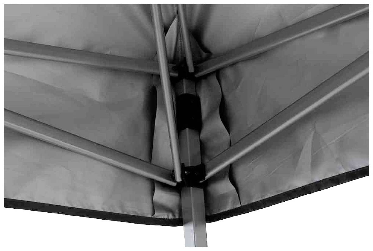 Siena Garden L45491 EasyUp Faltpavillon 300x300 cm Gestell aus Stahl silber, Bezug aus Polyester Oxfordgewebe, 150D in anthrazit