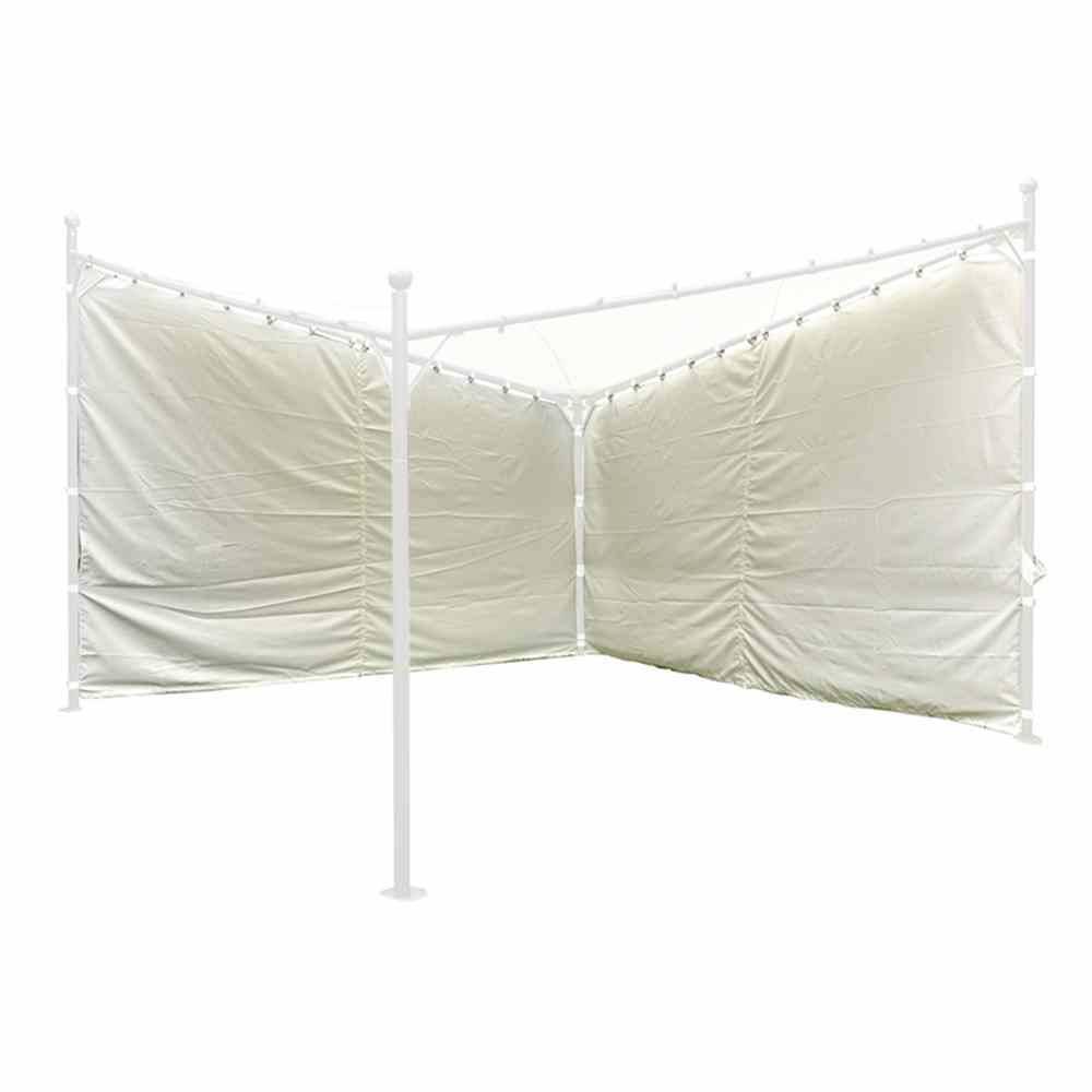 Siena Garden H56782 Seitenteile zu Pavillon Berlino 4x4 m, weiß, 2er Set Bezug aus Polyester, 160g/m² in weiß, 2 Stück