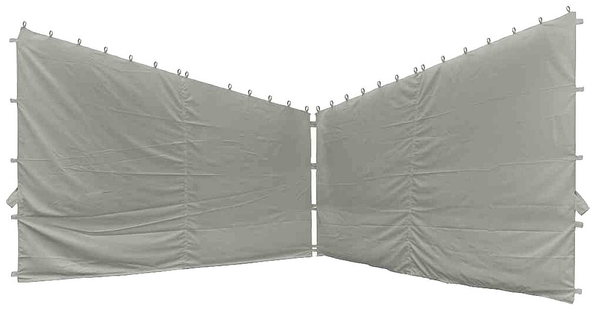 Siena Garden J04527 Seitenteile zu Pavillon Berlino 4x4 m, grau, 2er Set Bezug aus Polyester, 160g/m² in hellgrau, 2 Stück