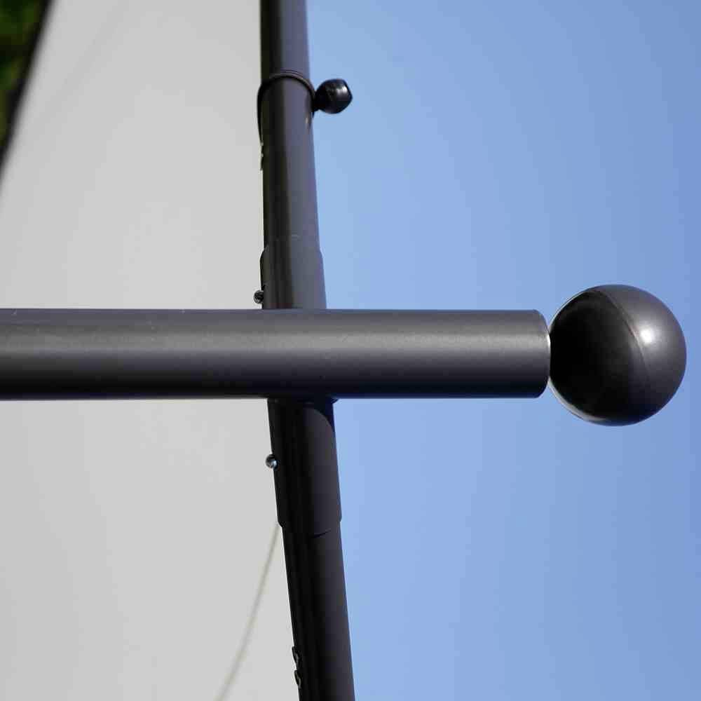 Siena Garden 120399 Berlino Pavillon 400x400cm Gestell aus Stahl, anthrazit, Bezug aus Polyester, 250g/m² in weiß