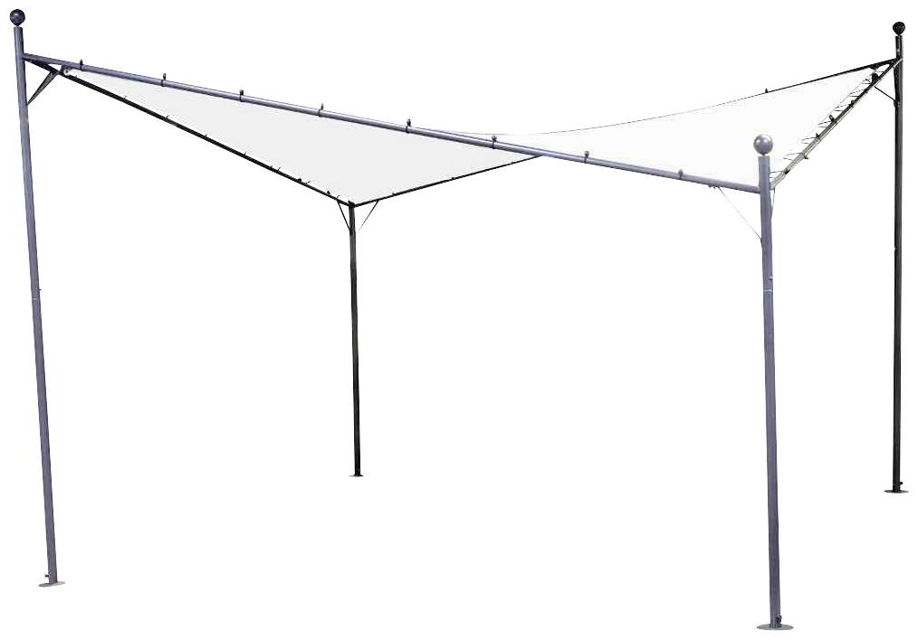 Siena Garden 120399 Berlino Pavillon 400x400cm Gestell aus Stahl, anthrazit, Bezug aus Polyester, 250g/m² in weiß