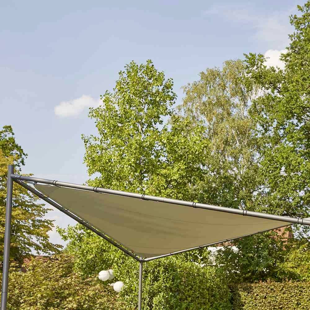 Siena Garden J05231 Berlino Pavillon 300x300cm Gestell aus Stahl, anthrazit, Bezug aus Polyester, 180g/m² in hellgrau