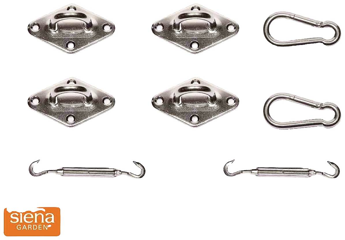 Siena Garden B304-2 Solino Zubehör Set für quadratische Sonnensegel
