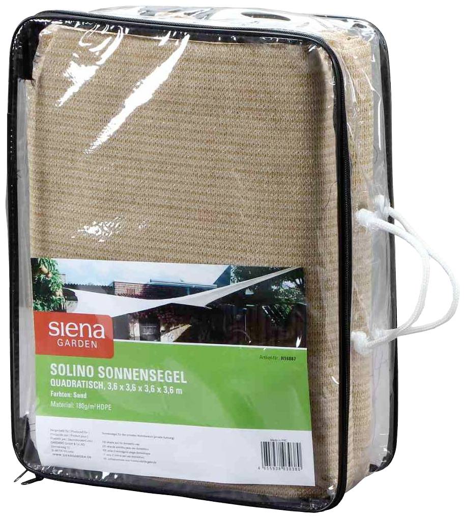 Siena Garden B501-04-36 Sonnensegel Solino Quadratisch 3x3 m, sand