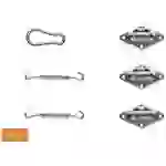 Siena Garden B304-1 Solino Zubehör Set für 3-eckige Sonnensegel Siena Garden B304-1 Solino Zubehör Set für 3-eckige Sonnensegel