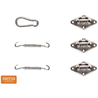 Siena Garden B304-1 Solino Zubehör Set für 3-eckige Sonnensegel Siena Garden B304-1 Solino Zubehör Set für 3-eckige Sonnensegel