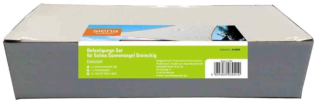 Siena Garden B304-1 Solino Zubehör Set für 3-eckige Sonnensegel