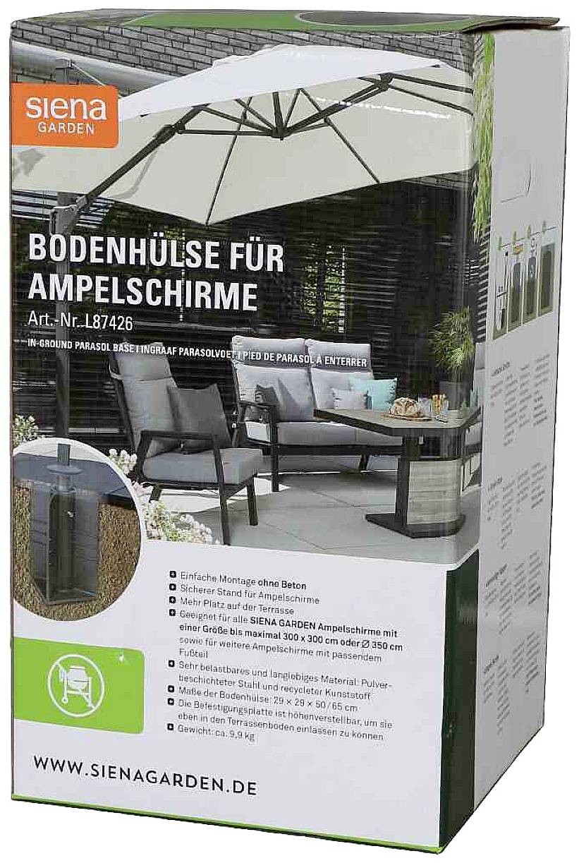 Siena Garden L87426 Bodenständer Earthbase für Ampelschirme Montage ohne Beton