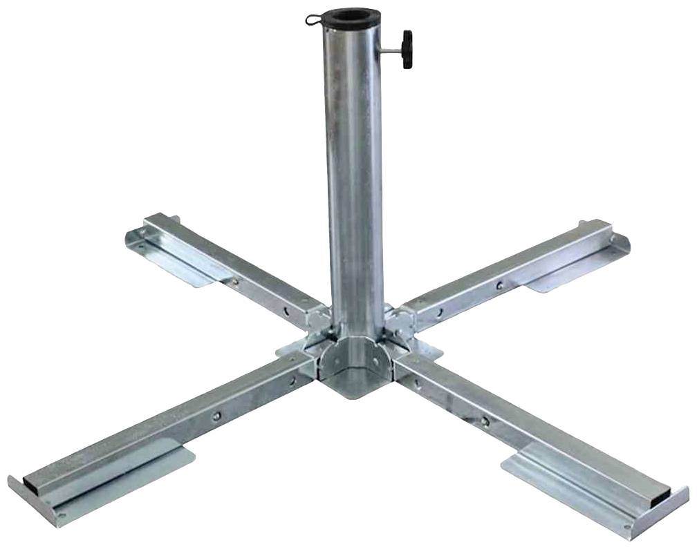 Siena Garden J01225 Schirmständer klappbar, verzinkt für Beton- oder Granitplatten