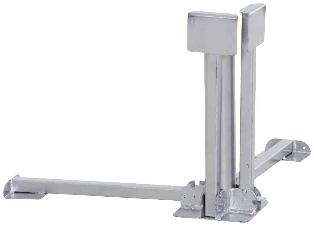 Siena Garden 0873599 Gastro Schirmständer Stahlkreuz Gestell Stahl silber, klappbar, für Schirmstöcke in Ø 55mm