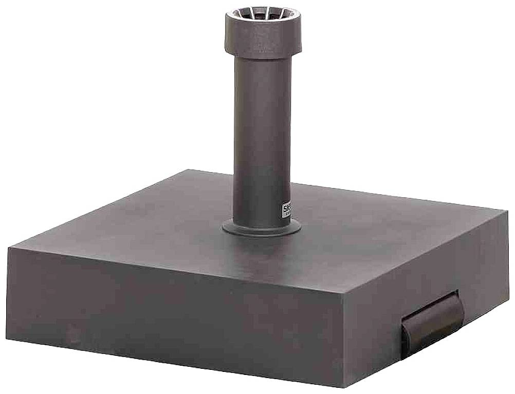 Siena Garden J73640 Betonständer 40kg eckig, anthrazit Kunststoffrohr 19-54 mm, mit Rolle und Handmulde