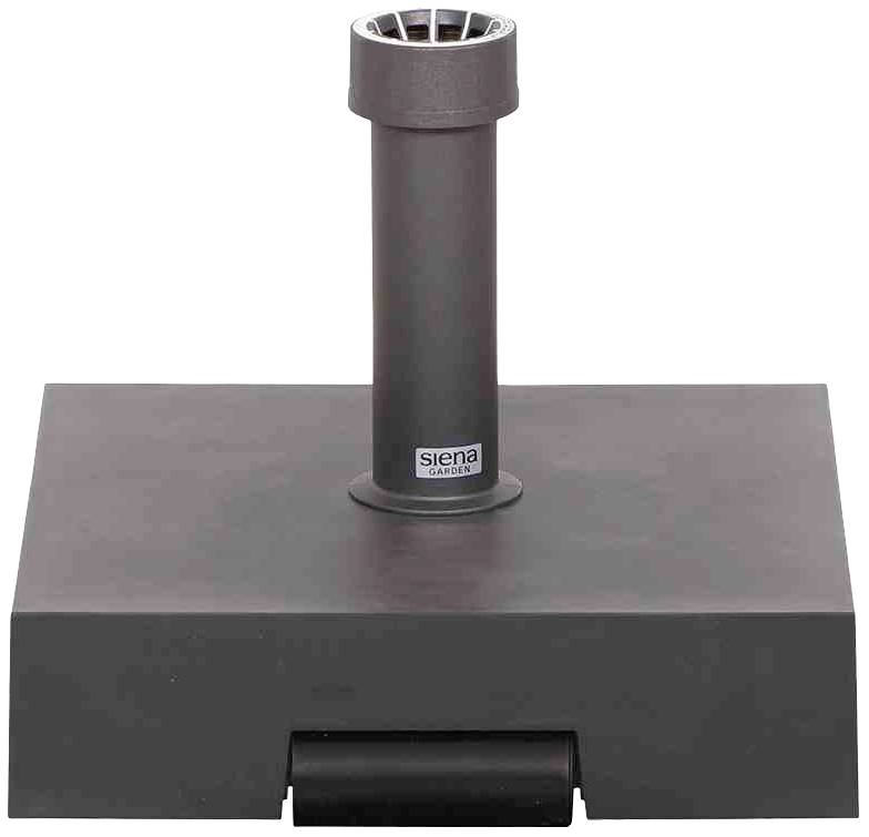 Siena Garden J73640 Betonständer 40kg eckig, anthrazit Kunststoffrohr 19-54 mm, mit Rolle und Handmulde