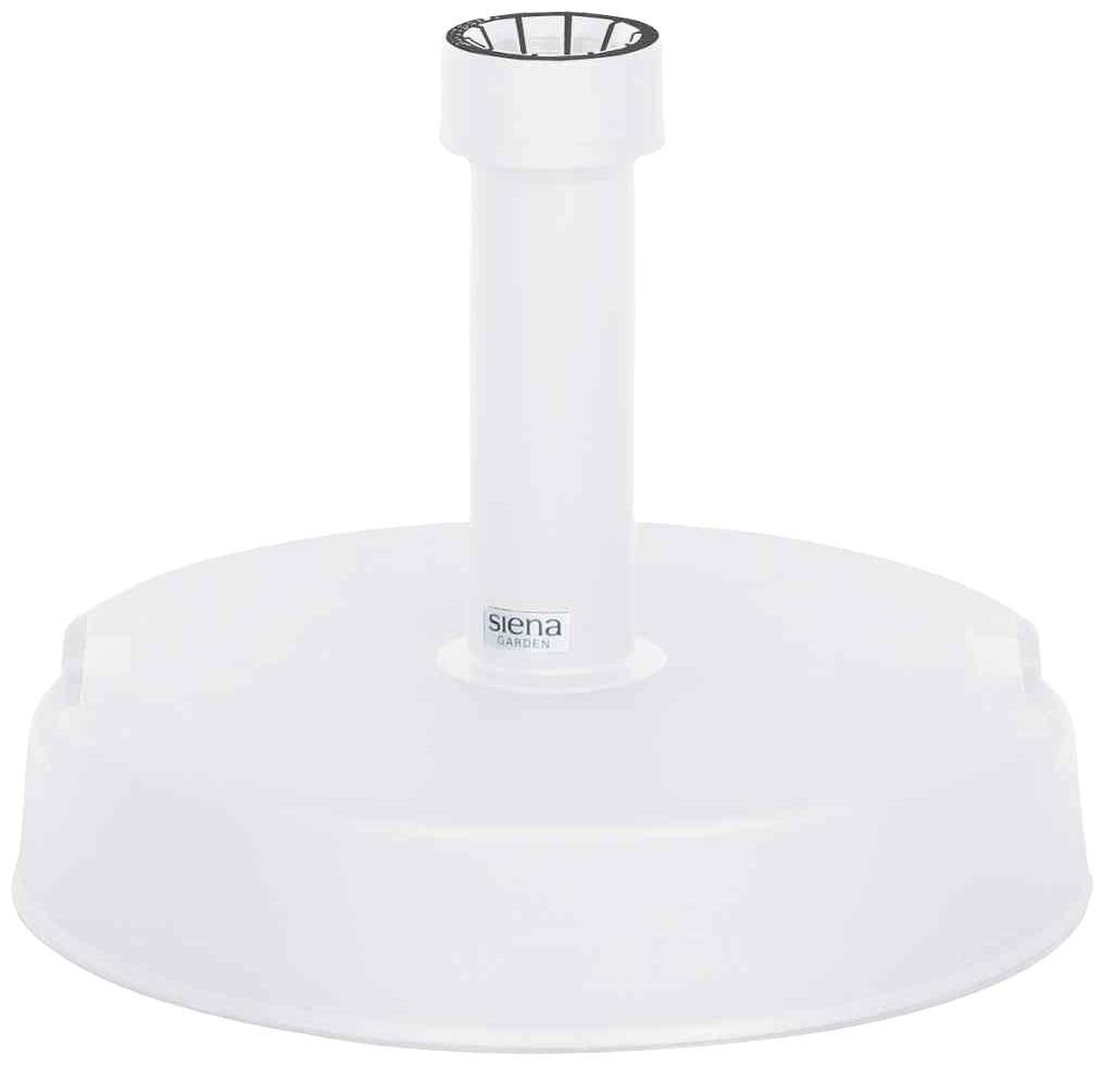 Siena Garden J40990 Betonständer 30kg rund, weiß Kunststoffrohr 19-54 mm, mit Handmulden