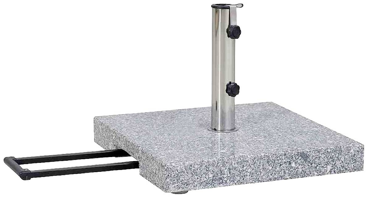 Siena Garden 431526 Granitständer Trolley Eckig 45kg, (LxBxH) 50x50x9cm