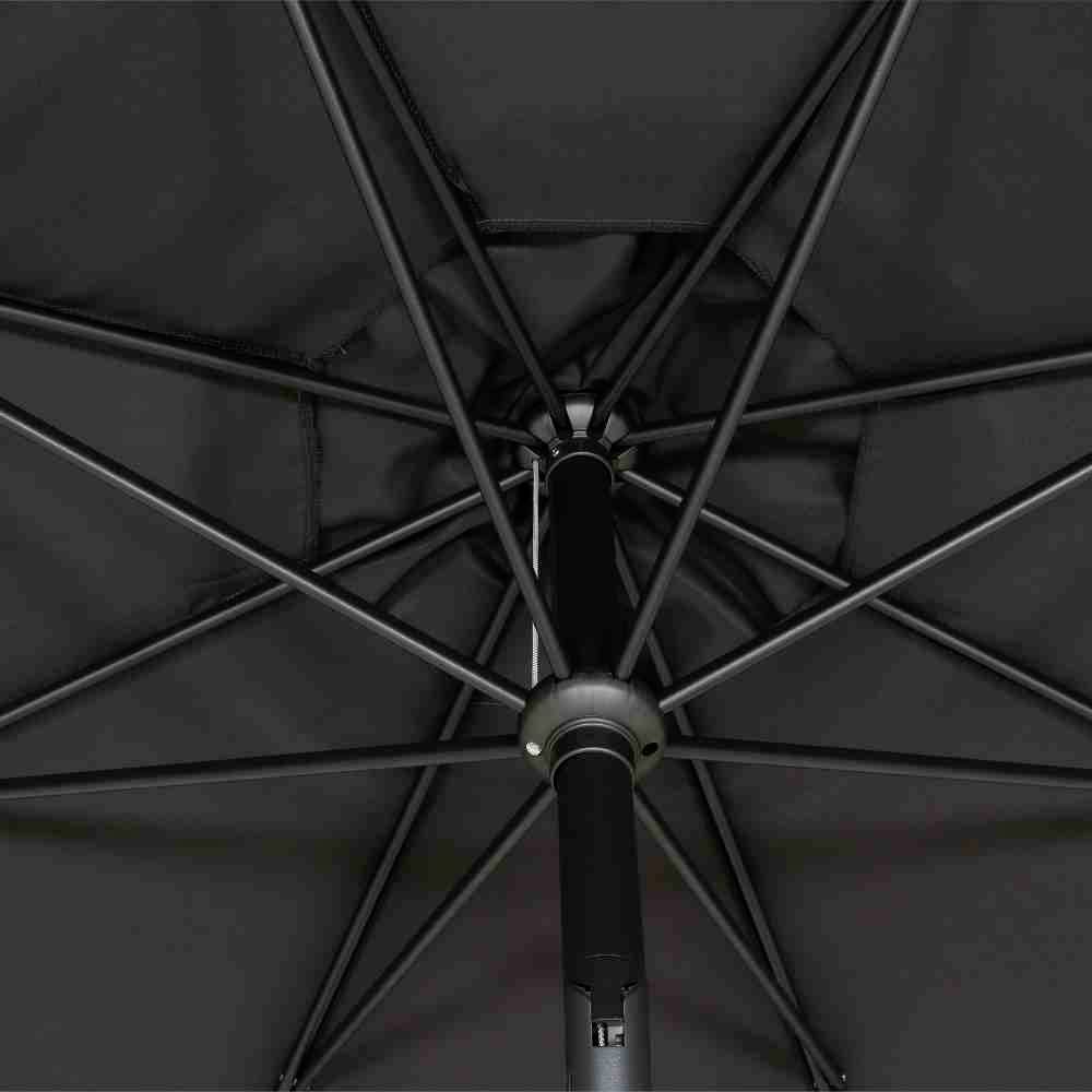 Siena Garden L30537 Mittelstockschirm Isa anthrazit Ø300cm, 8 Streben