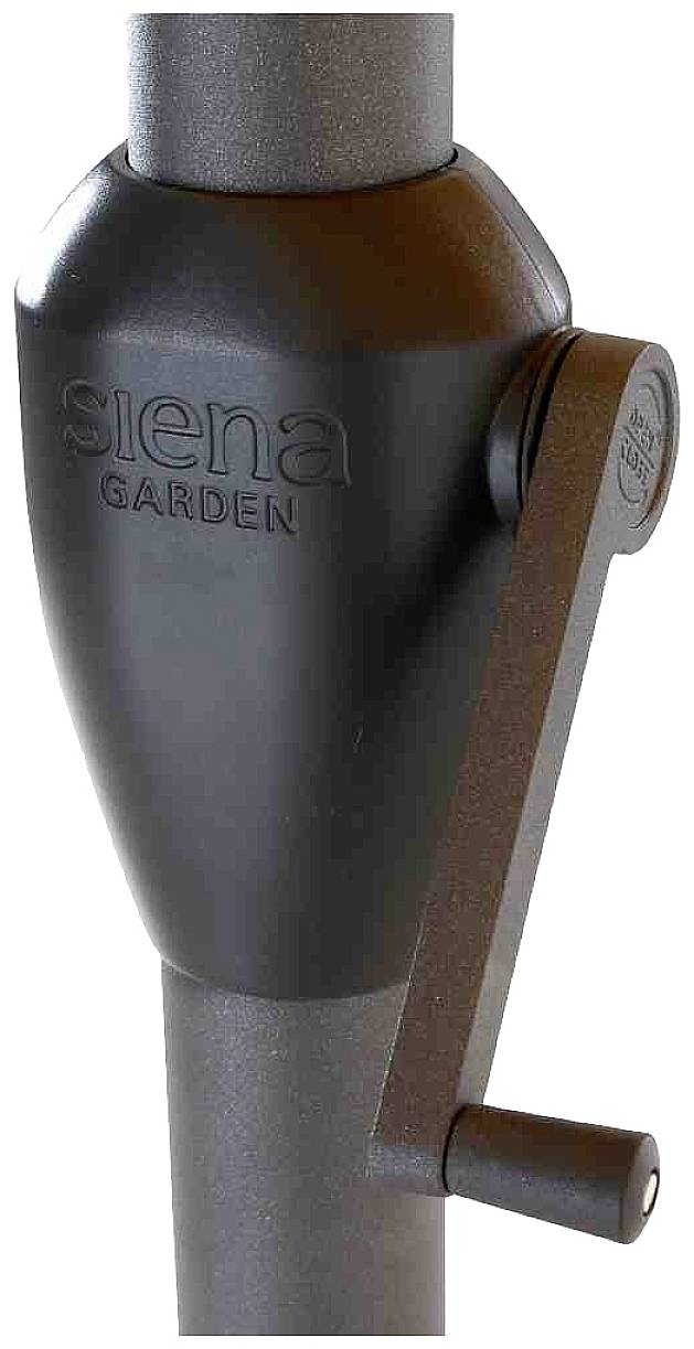 Siena Garden L30537 Mittelstockschirm Isa anthrazit Ø300cm, 8 Streben