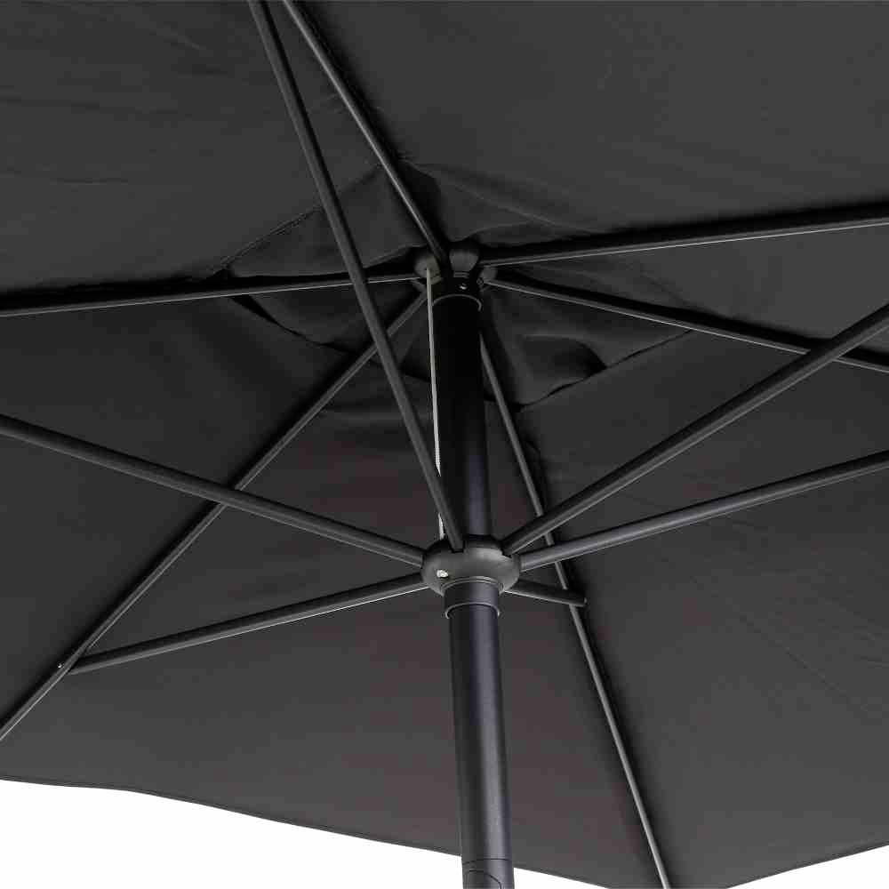 Siena Garden L30536 Mittelstockschirm Isa anthrazit 200x300cm, 6 Streben
